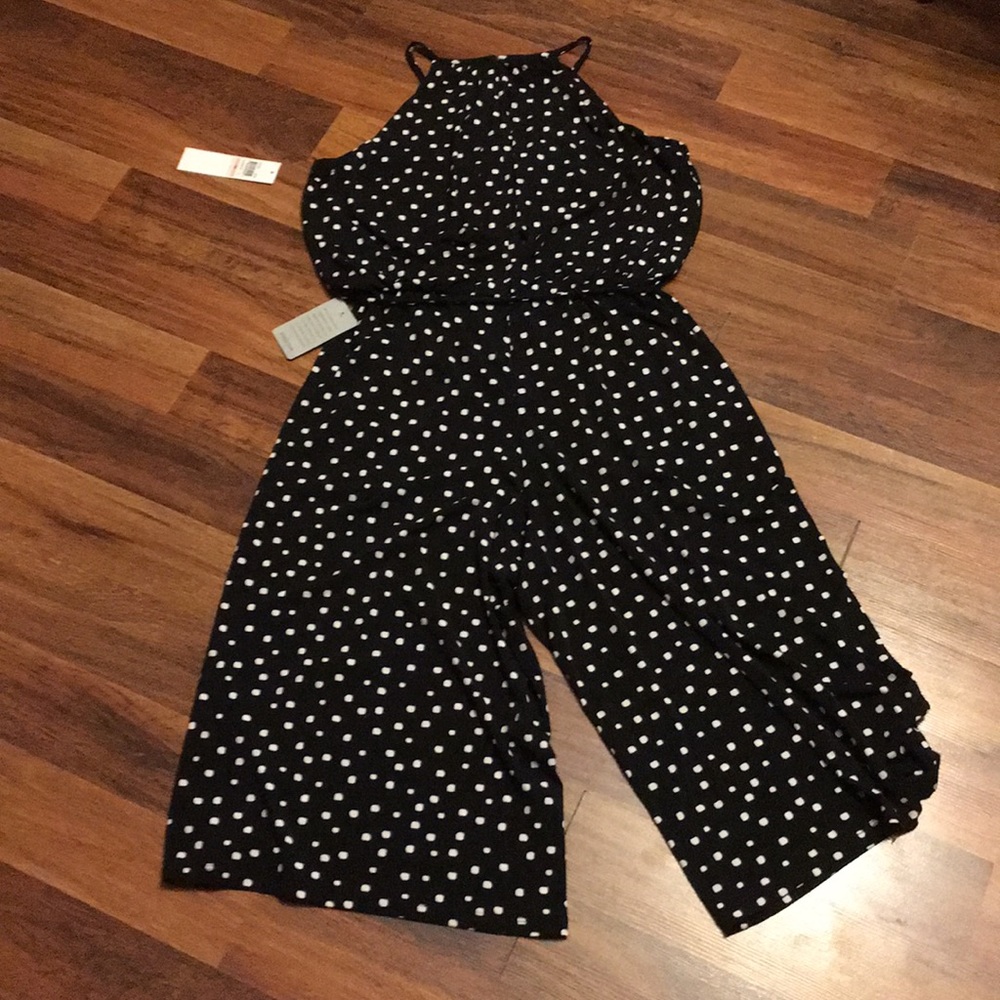 London Times Happy Square Gaucho Jumpsuit - Picture 8 of 9